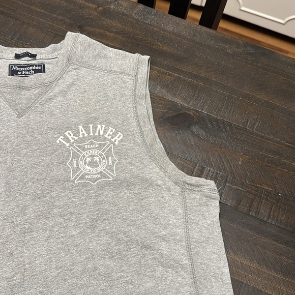 VTG Y2K A&F Men’s Abercrombie & Fitch Gray Athletic Sleeveless Muscle Tank Shirt - Picture 7 of 16